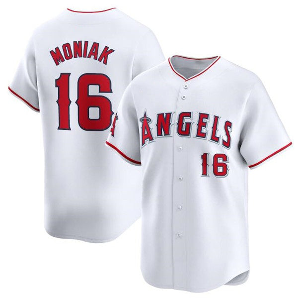 Los Angeles Angels #16 Mickey Moniak White MIKSHPS Home Limited Stitched Jersey