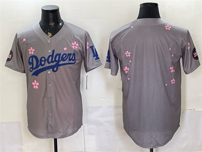 Los Angeles Dodgers Blank Grey MIKSHPS 2025 Tokyo Series Limited Stitched Jersey