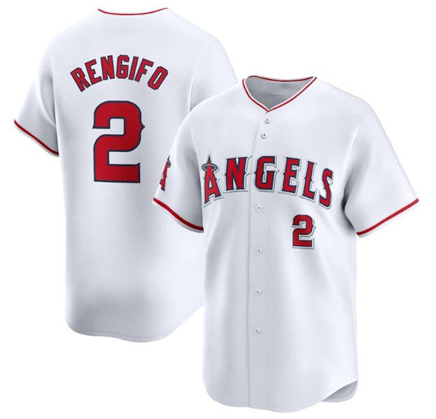 Los Angeles Angels #2 Luis Rengifo White MIKSHPS Home Limited Stitched Jersey