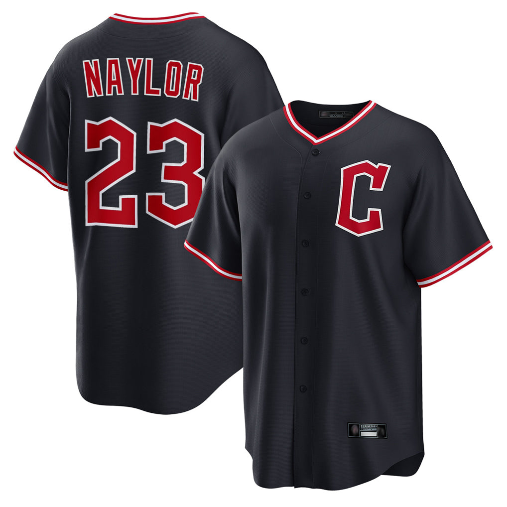 Cleveland Guardians #23 Bo Naylor Player Navy MIKSHPS Home Game Stitched Jerseys