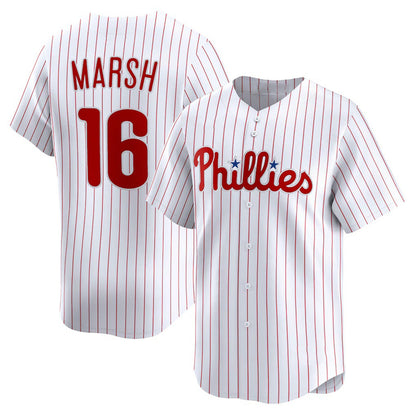 Philadelphia Phillies #16 Brandon Marsh White MIKSHPS Home Limited Player Jersey
