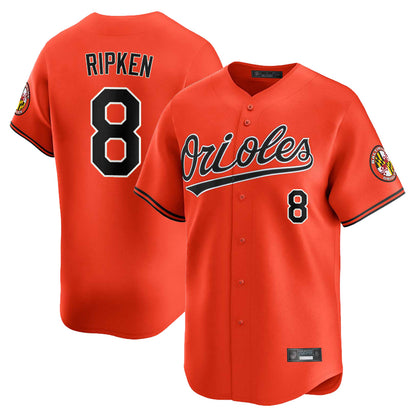 Baltimore Orioles #8 Cal Ripken Player Orange MIKSHPS Limited Home Game Stitched Jerseys