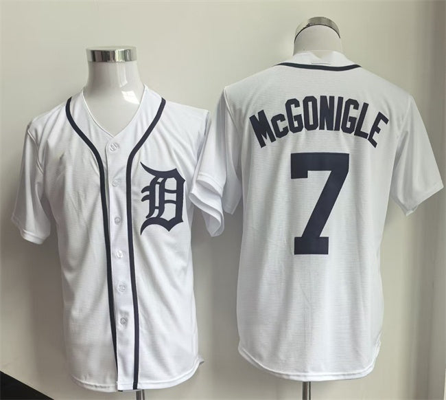 Detroit Tigers #7 Kevin McGonigle White MIKSHPS Cool Base Stitched Jersey