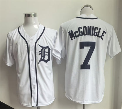 Detroit Tigers #7 Kevin McGonigle White MIKSHPS Cool Base Stitched Jersey