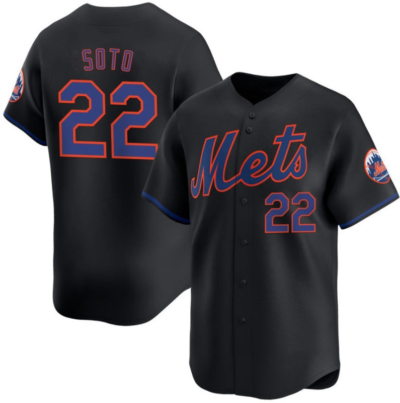 New York Mets #22 Juan Soto Black MIKSHPS 2024 Alternate Limited Stitched Jersey