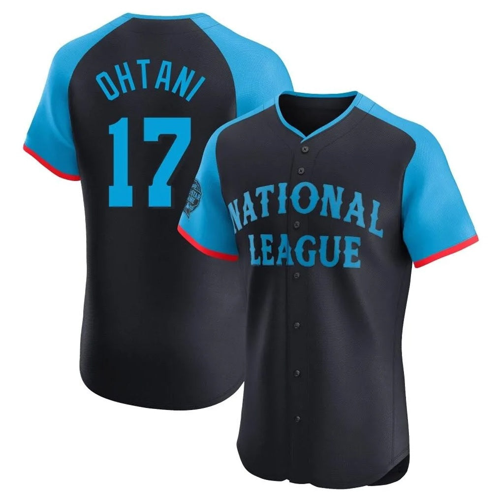 Los Angeles Dodgers #17 Shohei Ohtani Player Black MIKSHPS National League All-Star Limited Elite Home Stitched Jerseys