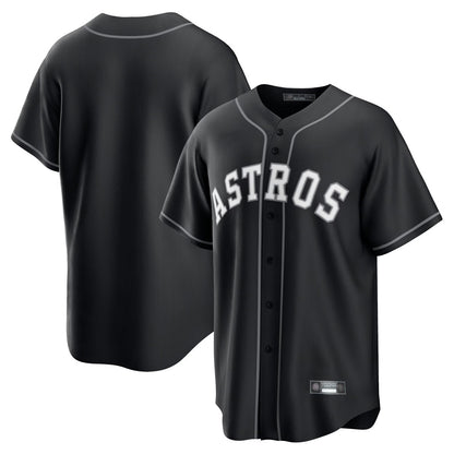 Houston Astros Blank Player Black MIKSHPS Home Game Stitched Jerseys