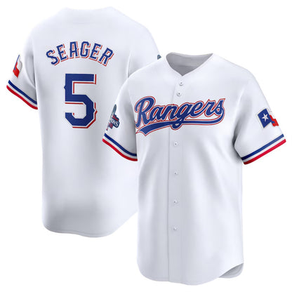 Texas Rangers #5 Corey Seager White MIKSHPS 2023 World Series Champions Stitched Jersey