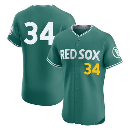 Boston Red Sox #34 David Ortiz Player Green MIKSHPS City Connect Limited Elite Home Game Stitched Jerseys1