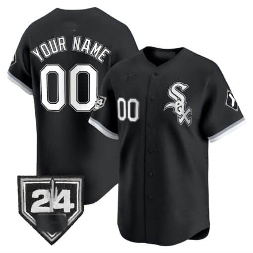Custom Chicago White Sox 2024 Spring Training Patch Vapor Premier Limited Jersey ¨C Black MIKSHPS