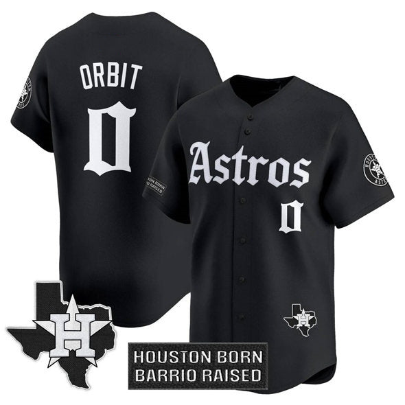 Houston Astros #0 Orbit Black MIKSHPS 'Gothic Edition' Vapor Limited Stitched Jersey