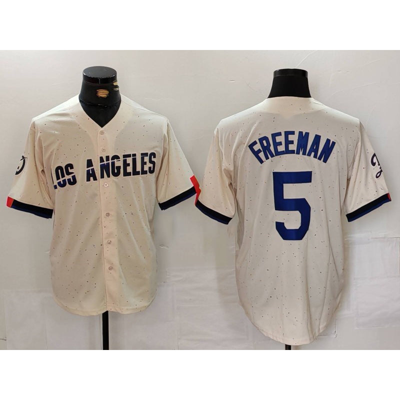 Los Angeles Dodgers #5 Freddie Freeman Cream MIKSHPS 2024 City Connect Limited Stitched Jersey