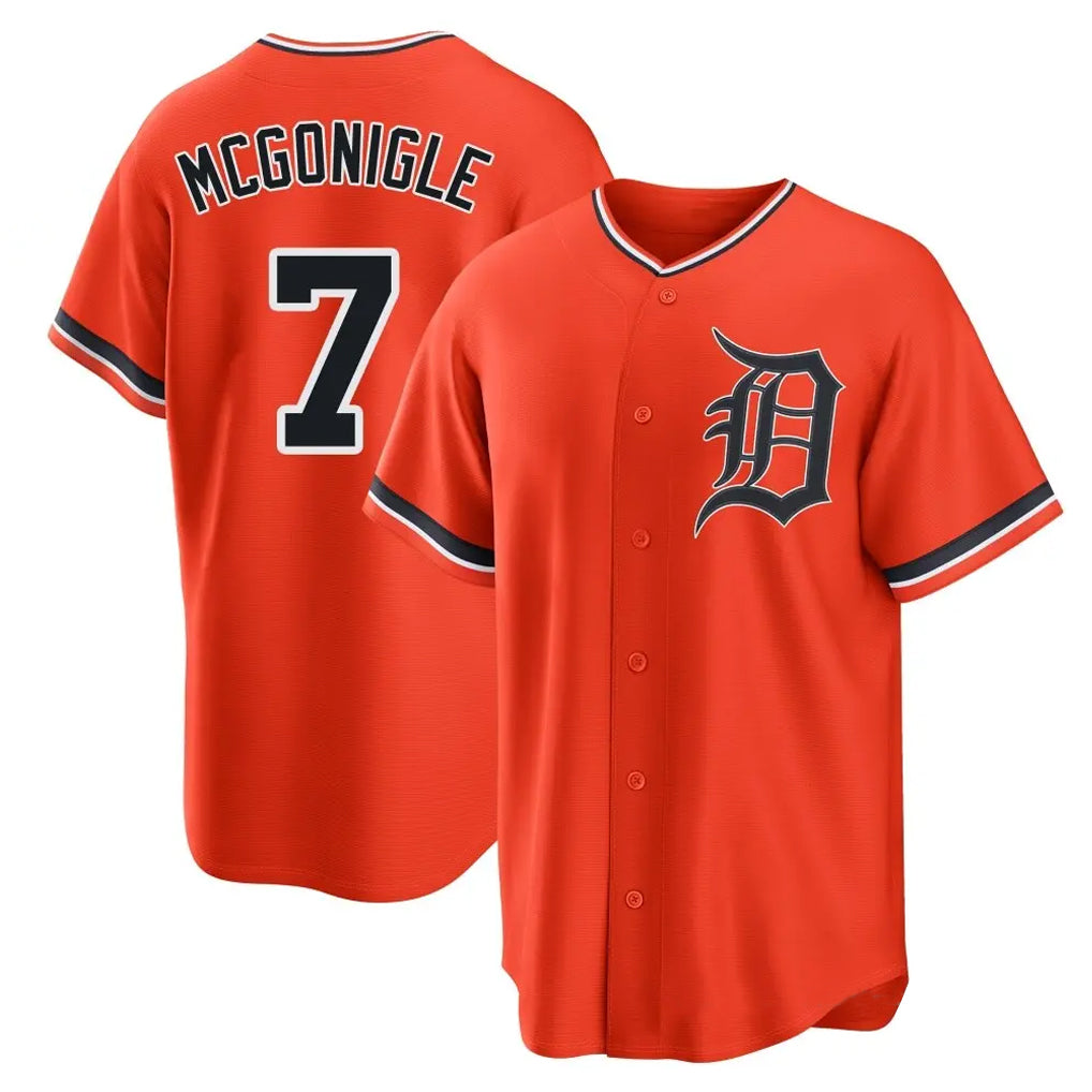 Detroit Tigers #7 Kevin McGonigle Player Orange MIKSHPS Home Game Stitched Jerseys