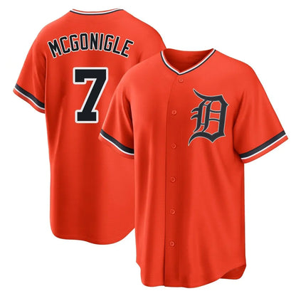 Detroit Tigers #7 Kevin McGonigle Player Orange MIKSHPS Home Game Stitched Jerseys
