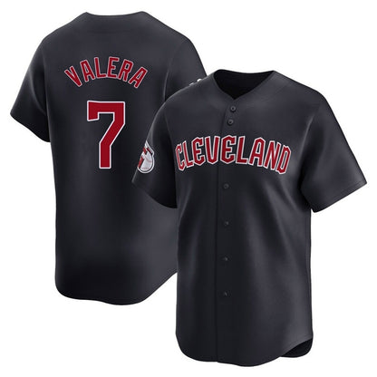 Cleveland Guardians #7 George Valera Player Navy MIKSHPS Limited Home Game Stitched Jerseys