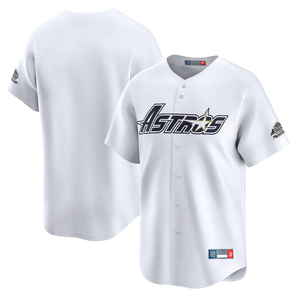Houston Astros Blank Player White MIKSHPS Throwback Cooperstown Collection Limited Stitched Jerseys
