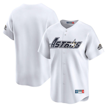Houston Astros Blank Player White MIKSHPS Throwback Cooperstown Collection Limited Stitched Jerseys
