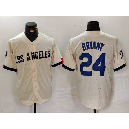 Los Angeles Dodgers #24 Kobe Bryant Cream MIKSHPS 2024 City Connect Limited Stitched Jersey