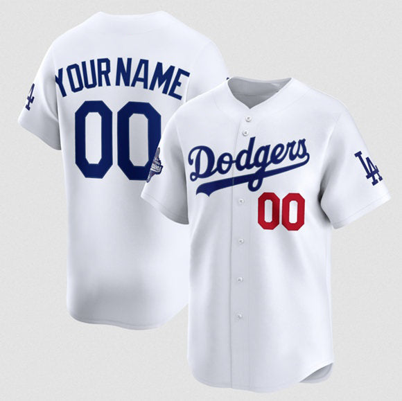 Custom Los Angeles Dodgers ACTIVE PLAYER White MIKSHPS 2025 Champions Stitched Jersey