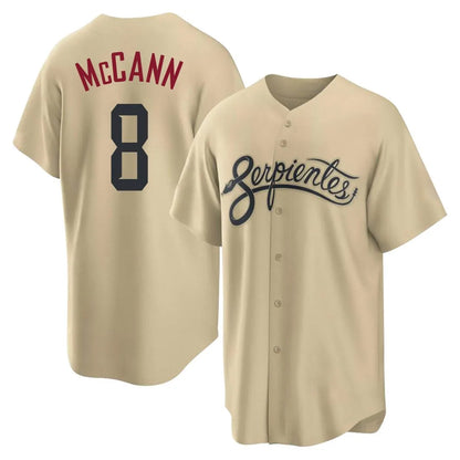 Arizona Diamondbacks #8 James McCann Player Tan MIKSHPS City Connect Home Game Stitched Jerseys