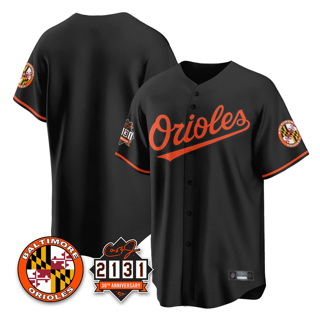 Baltimore Orioles Black MIKSHPS 30th Anniversary of 2131 Home Game Blank Player Stitched Jerseys