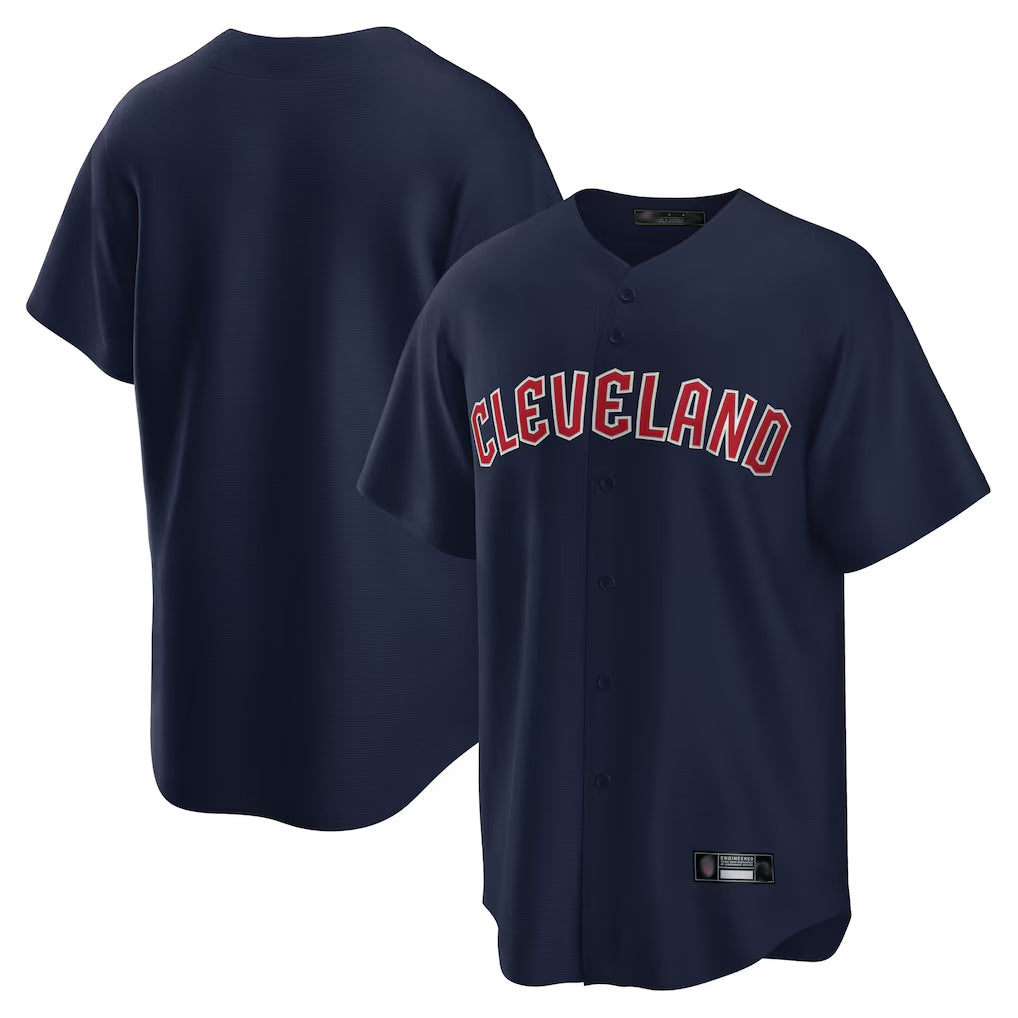 Cleveland Guardians Blank Player Navy MIKSHPS Game Home Stitched Jerseys
