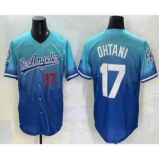 Los Angeles Dodgers #17 Shohei Ohtani Blue MIKSHPS 2025 City Connect Limited Stitched Jersey