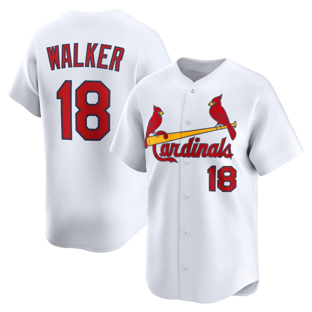St. Louis Cardinals #18 Jordan Walker White MIKSHPS Home Limited Player Jersey