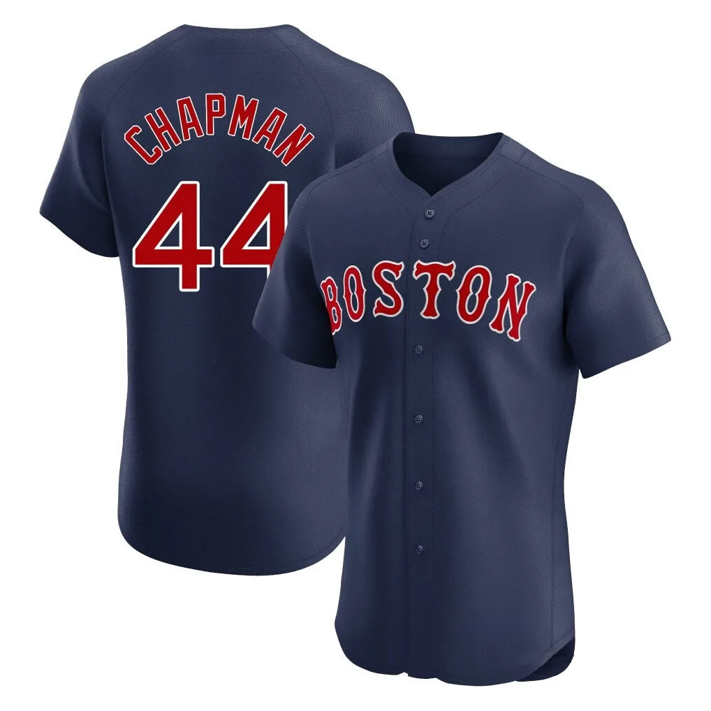 Boston Red Sox #44 Aroldis Chapman Player Navy MIKSHPS Limited Elite Home Game Stitched Jerseys1