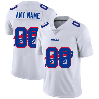 Custom B.Bills White MIKSHPS Team Big Logo Vapor Untouchable Limited Jersey
