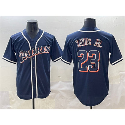 San Diego Padres #23 Fernando Tatis Jr. Navy MIKSHPS Stitched Jersey