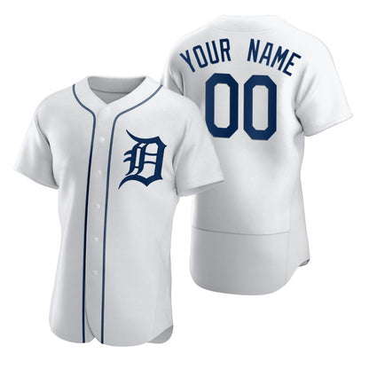 Custom Detroit Tigers White MIKSHPS 2020 Stitched Flex Base Jersey