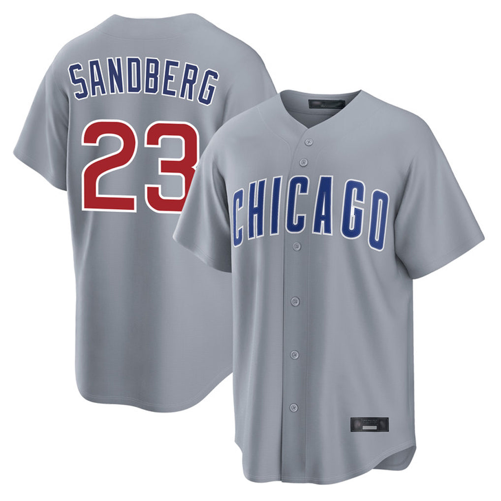 Chicago Cubs #23 Ryne Sandberg Player Gray MIKSHPS Home Game Stitched Jerseys