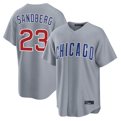 Chicago Cubs #23 Ryne Sandberg Player Gray MIKSHPS Home Game Stitched Jerseys