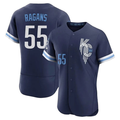 Kansas City Royals #55 Cole Ragans Player Navy MIKSHPS City Connect Limited Elite Home Stitched Jerseys