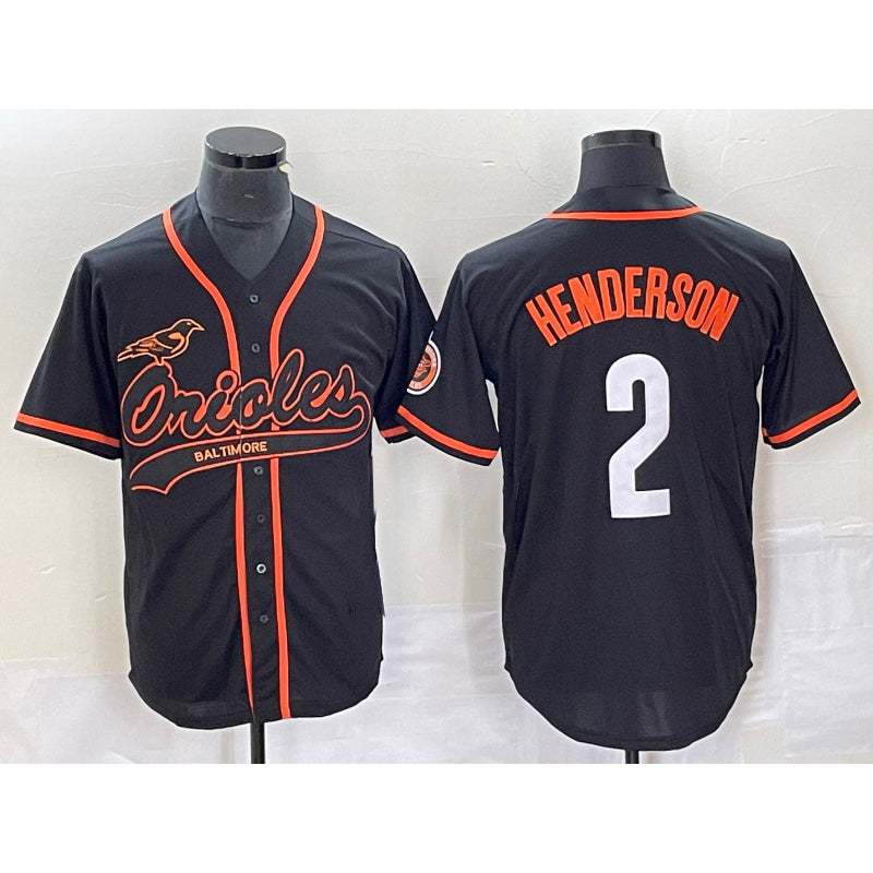Baltimore Orioles #2 Gunnar Henderson Black MIKSHPS Cool Base Stitched Jersey