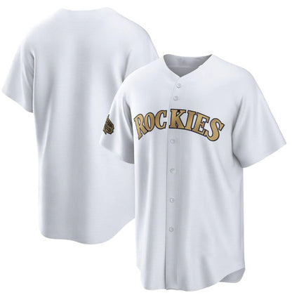 Colorado Rockies Blank White MIKSHPS 2022 All-Star Cool Base Stitched Jersey