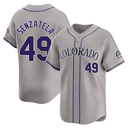 Colorado Rockies #49 Antonio Senzatela Player Gray MIKSHPS Limited Home Stitched Jerseys