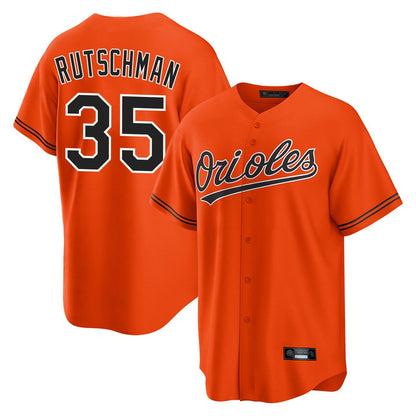 Baltimore Orioles #35 Adley Rutschman Player Orange MIKSHPS Home Game Stitched Jerseys