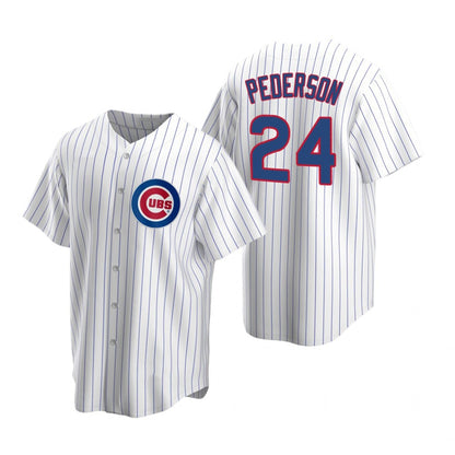 Chicago Cubs #24 Joc Pederson White MIKSHPS Replica Home Jersey