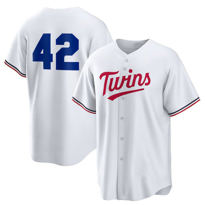 Minnesota Twins #42 Jackie Robinson White MIKSHPS Home 2025 Day Replica Jersey