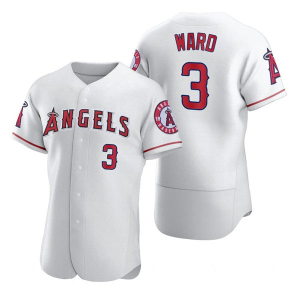 Los Angeles Angels #3 Waylor Ward White MIKSHPS Flex Base Stitched Jersey