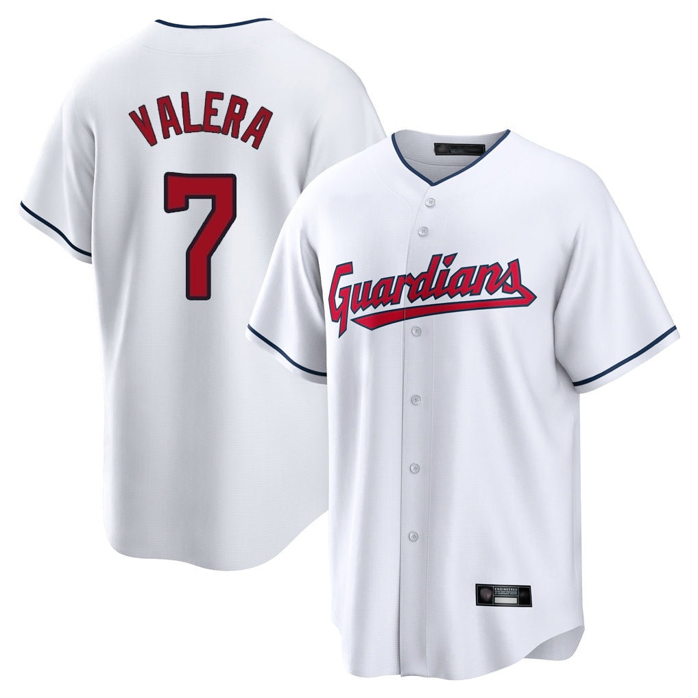 Cleveland Guardians #7 George Valera Player White MIKSHPS Home Game Stitched Jerseys