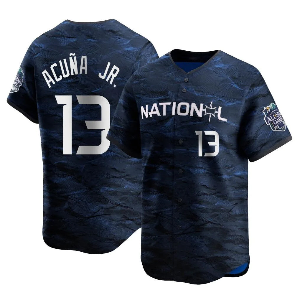 Atlanta Braves #13 Ronald Acuna Jr Player Royal MIKSHPS National League All-Star Limited Game Stitched Jerseys