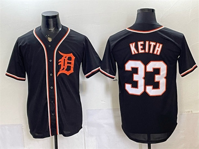 Detroit Tigers #33 Colt Keith 2026 Fashion Replica Black MIKSHPS Out Stitched Jersey