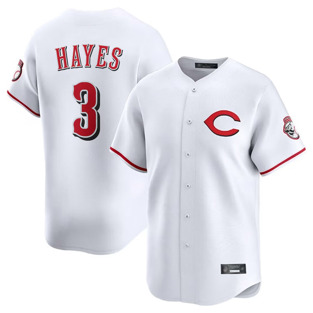 Cincinnati Reds #3 Ke'Bryan Hayes Player White MIKSHPS Limited Home Stitched Jerseys