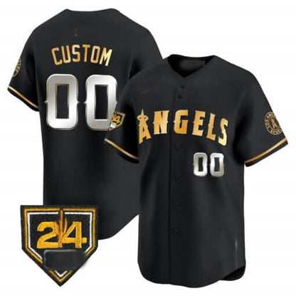 Custom Los Angeles Angels 2024 Spring Training Patch Vapor Premier Limited Jersey ¨C All Stitched-Black MIKSHPS