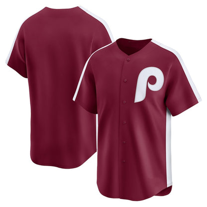 Philadelphia Phillies Maroon MIKSHPS Throwback Cooperstown Collection Limited Jersey
