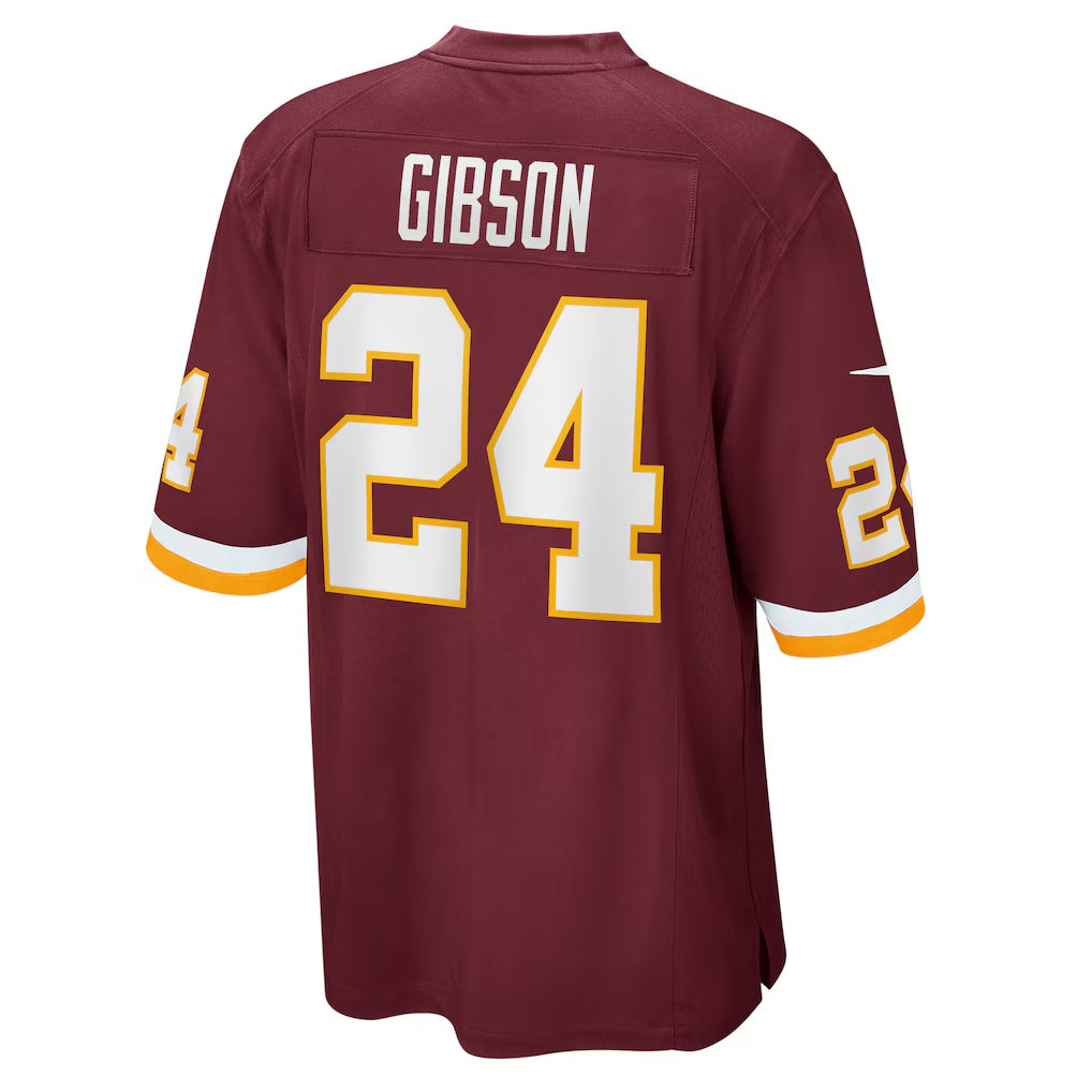 W.Football Team #24 Antonio Gibson Burgundy MIKSHPS Game Player Jersey