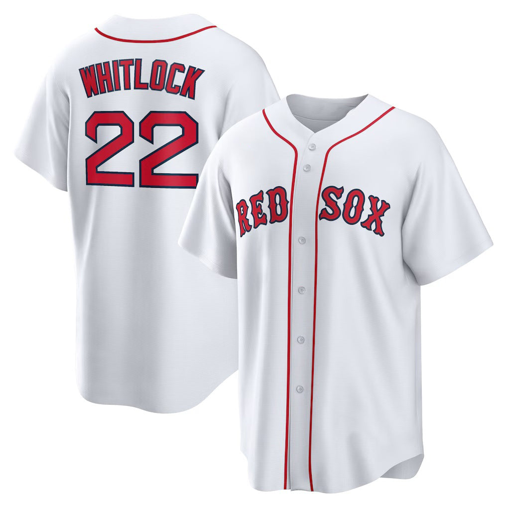 Boston Red Sox #22 Garrett Whitlock White MIKSHPS Home Replica Jersey
